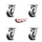 Service Caster 4 Inch Kingpinless V Groove Semi Steel Wheel Swivel Top Plate Caster, 4PK SCC-KP30S420-VGR-4 - alternate 2